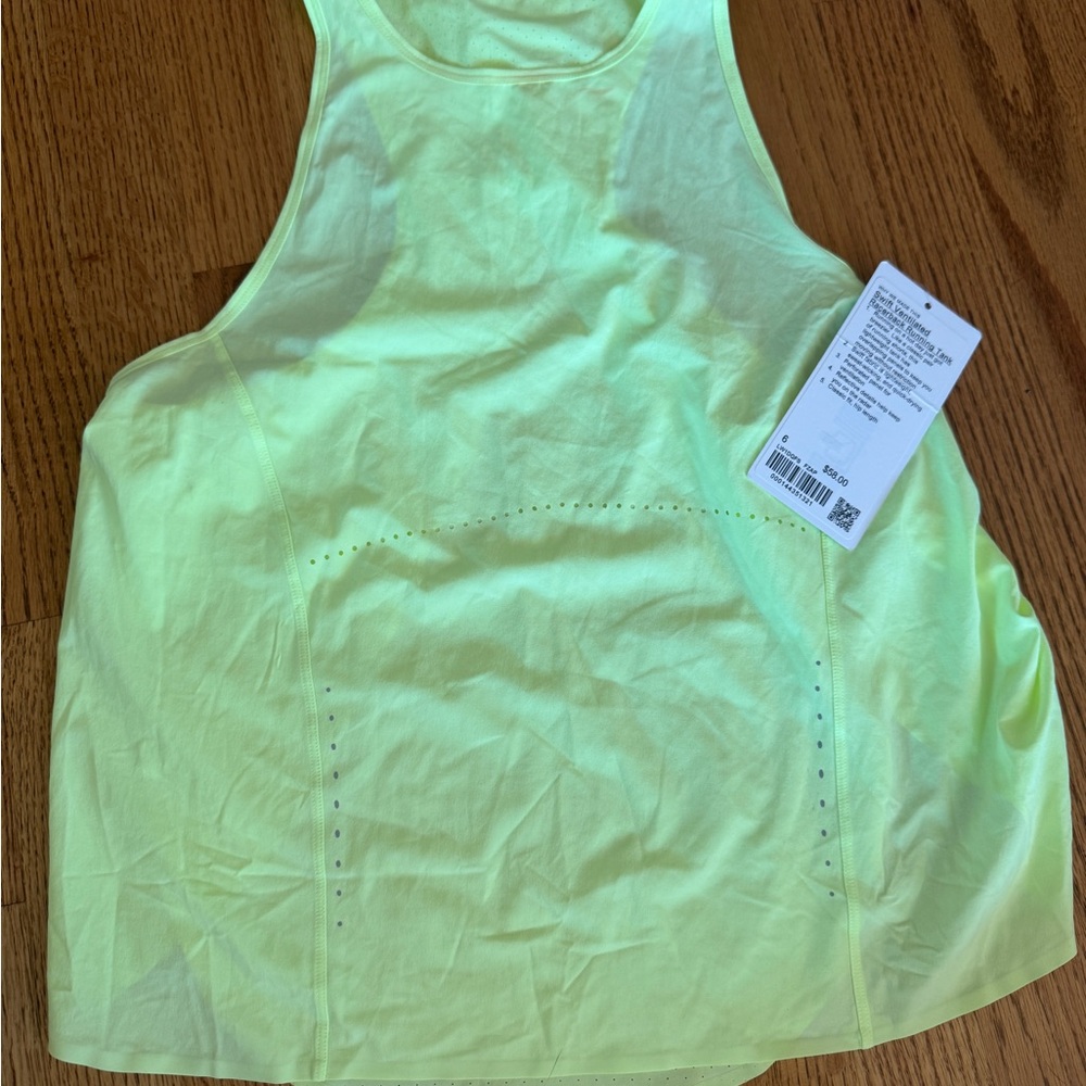 lululemon athletica Neon Yellow Tank Top
